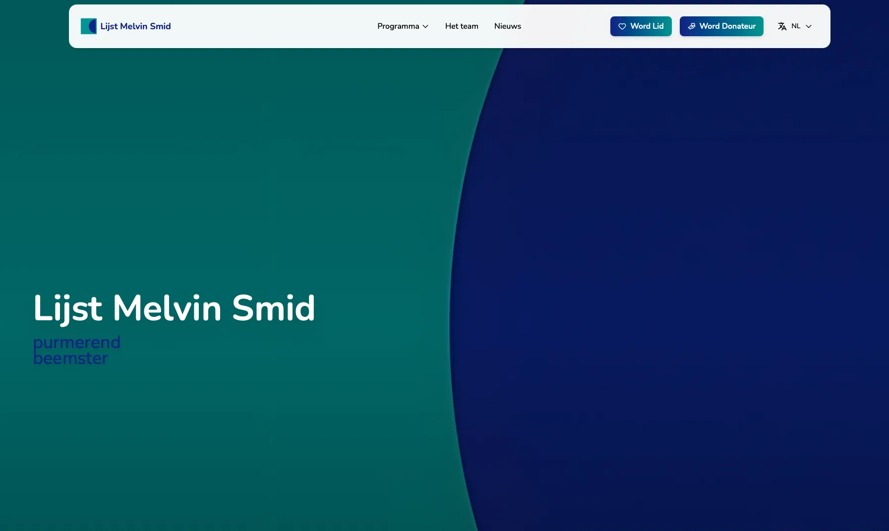 Webplatform voor Melvin Smid